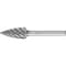 Pferd Carbide Bur - Tree Shape Pointed, INOX Cut - 1/2" x 1" x 1/4" Shank - SG-5 24817 - alternate 1